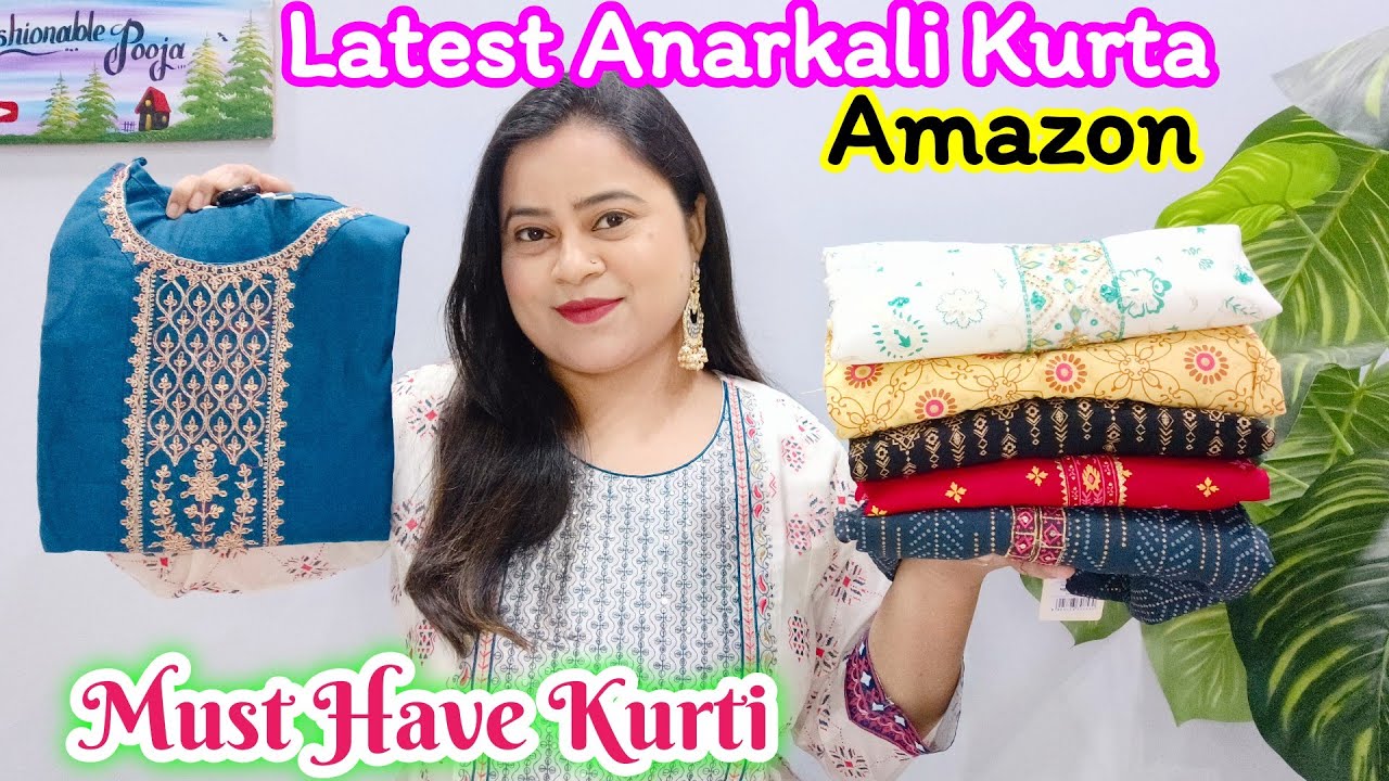 🤗Amazon Must Have Partywear Kurti Haul🤗Rangita Kurti Haul☺️ 