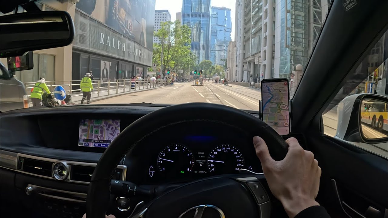 Thru the Skyscrapers: Hong Kong Island City Drive | Lexus GS350 POV | 4K ASMR Scenic Drive
