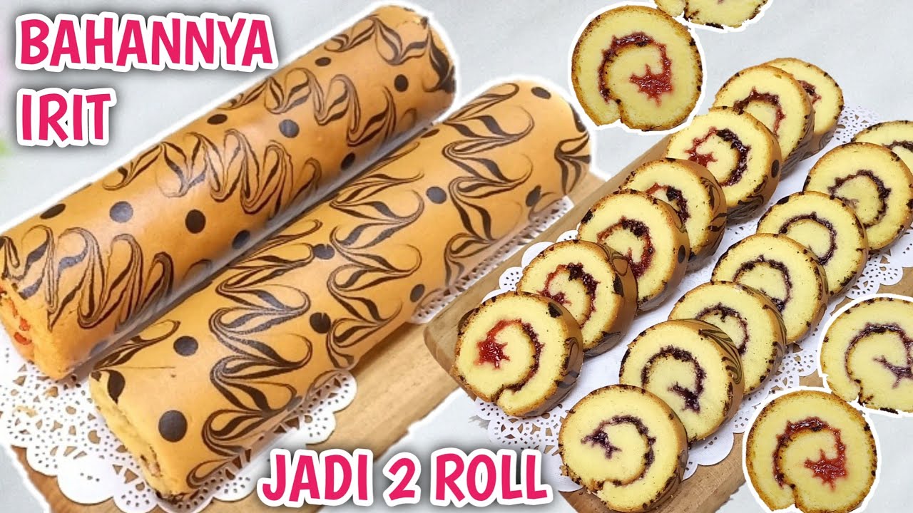 GAK PERLU BANYAK TELUR - 4 Telur Jadi 2 Bolu Gulung Ekonomis No Lengket  - Lengket