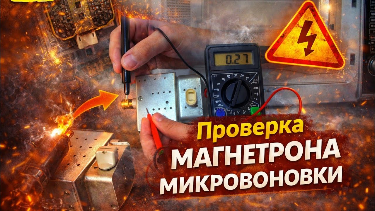 Проверка магнетрона микроволновки #проверкамагнетрона #какпроверитьмагнетрон #ремонтмикроволновки