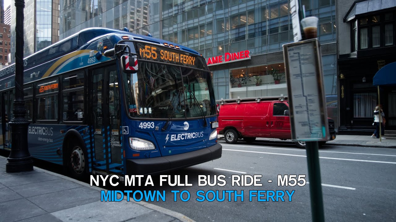 M55 Bus to South Ferry Ride | 2024 New Flyer XE40 Charge NG 4993 | MTA New York City Bus