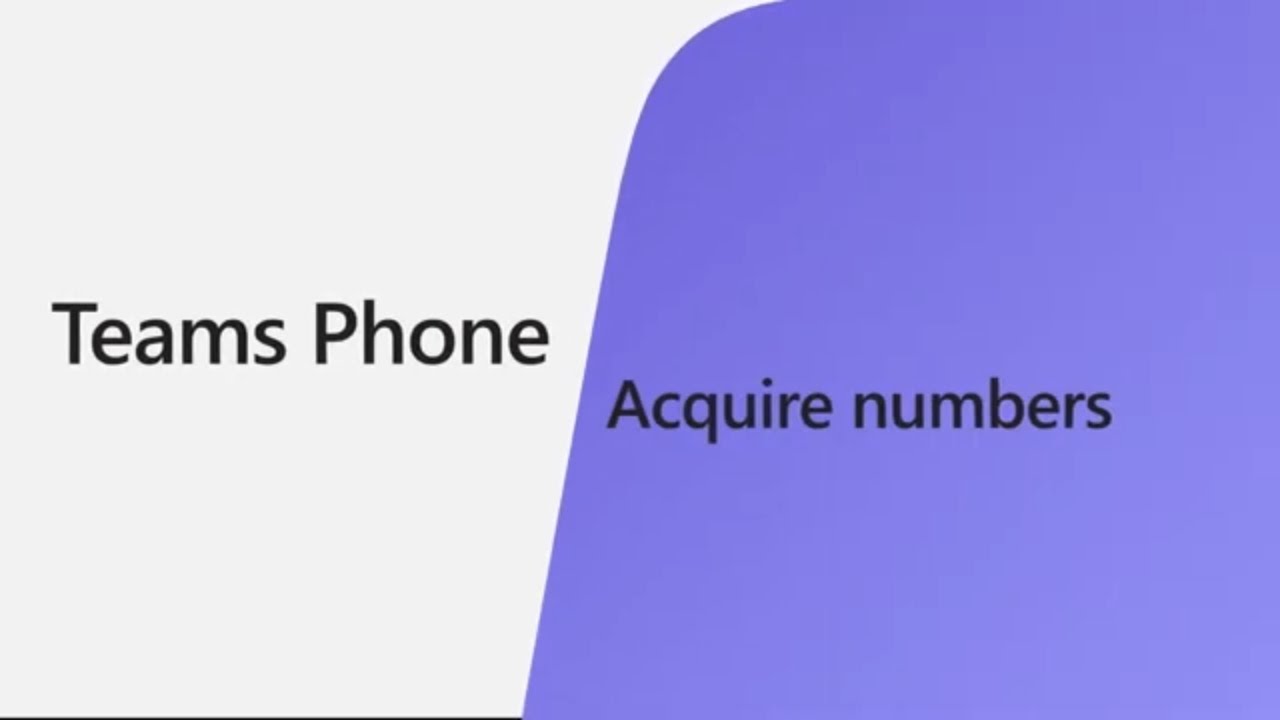 Acquire phone numbers with Teams Phone