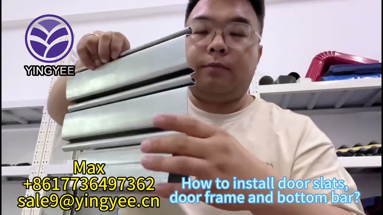 Roller shutter door slats, frames and bottom bar installation. #rollershutter #doors #metaldoor