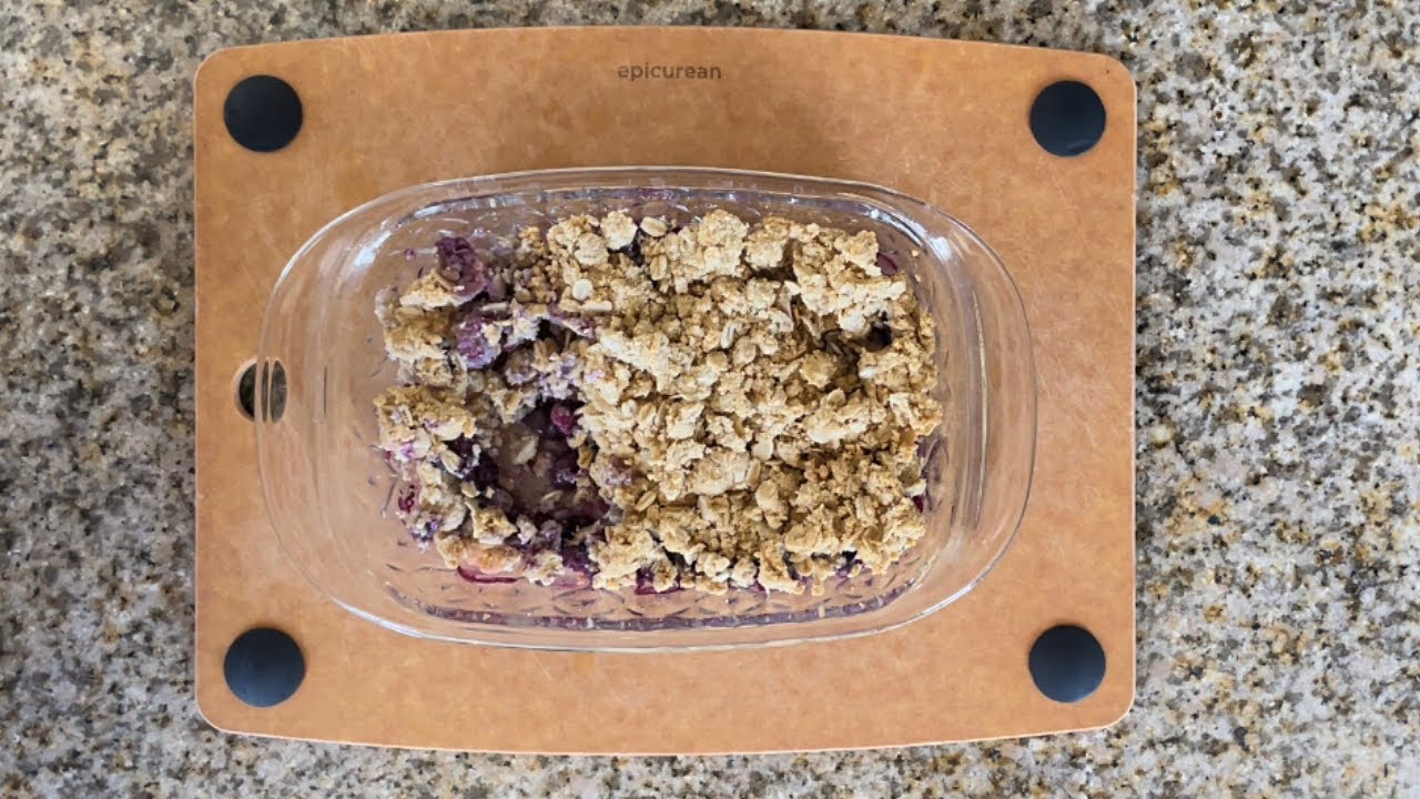 High Protein Blueberry Crumble| Easy dessert