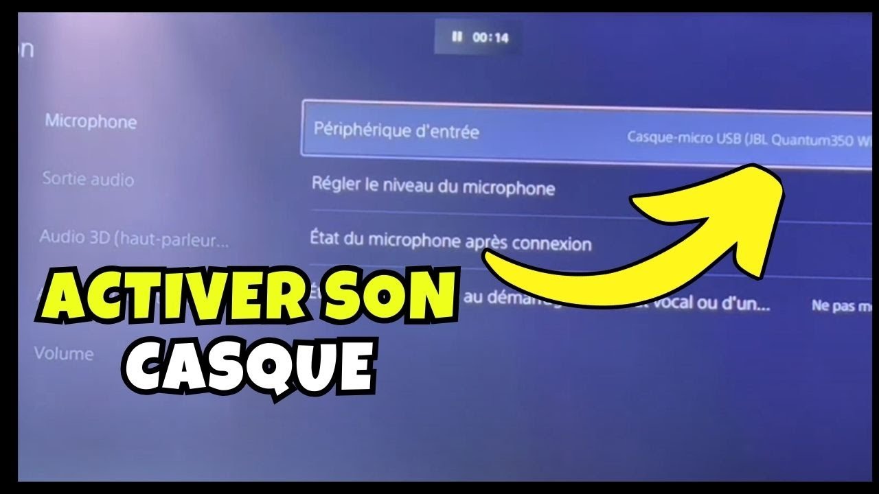 Comment modifier les paramètres audio du CASQUE sur PS5