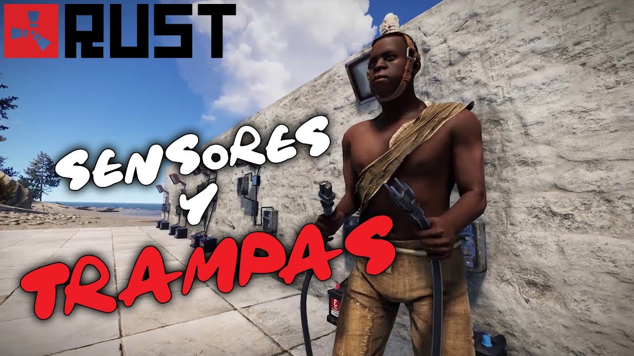SENSOR, LASER y TRAMPA en RUST! 🔌 ;D gameplay español