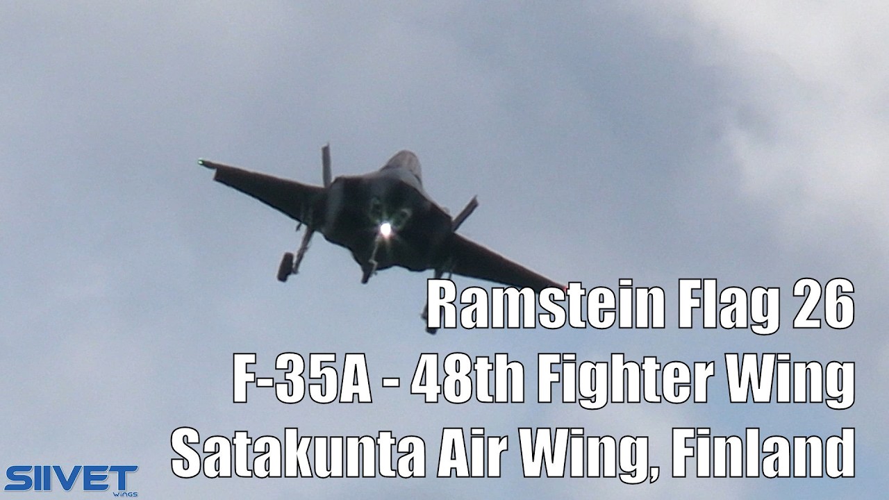 Eight (8) F-35A Return/Landing From Ramstein Flag 26 Mission 11.6.2026 Finland