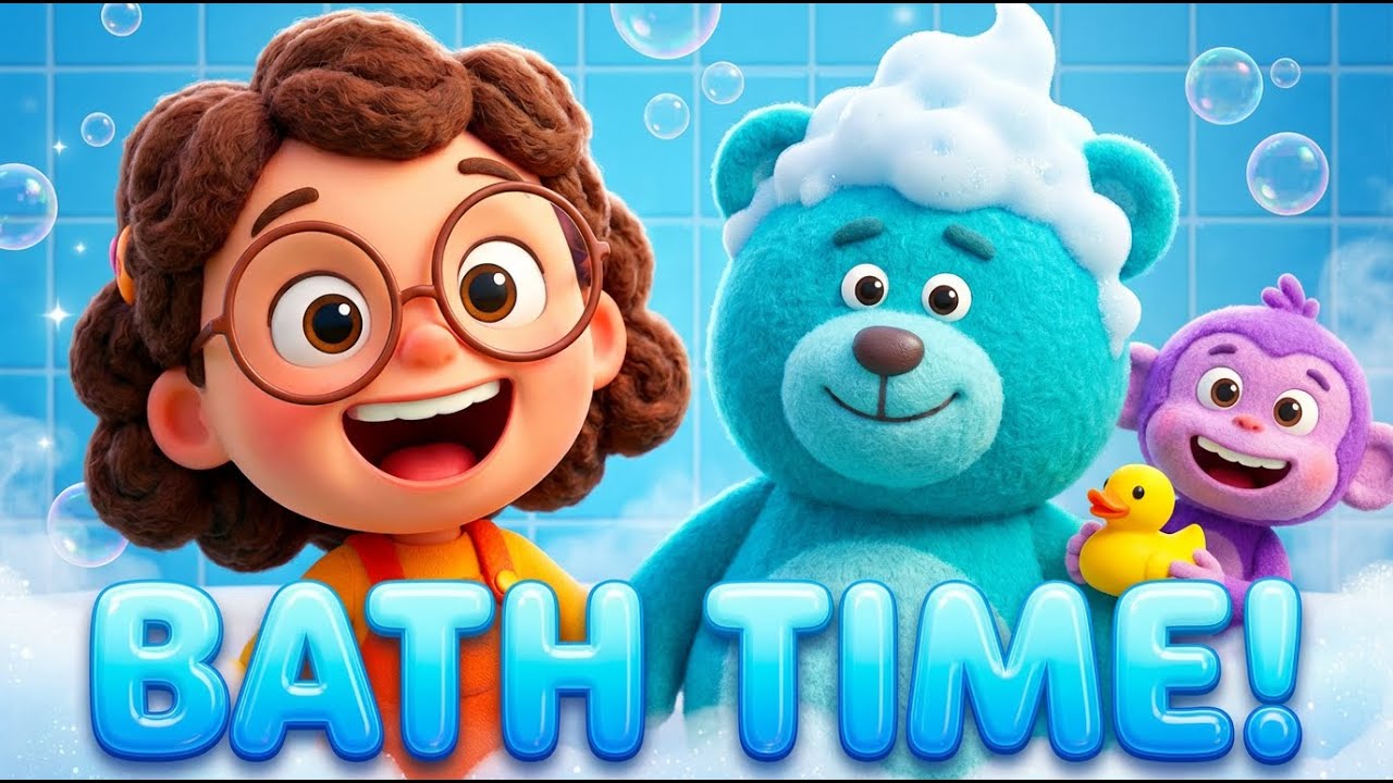🛁 Bath Song + More Nursery Rhymes! | Tub Time Adventure with Mia, Bobo & Pip 🦆