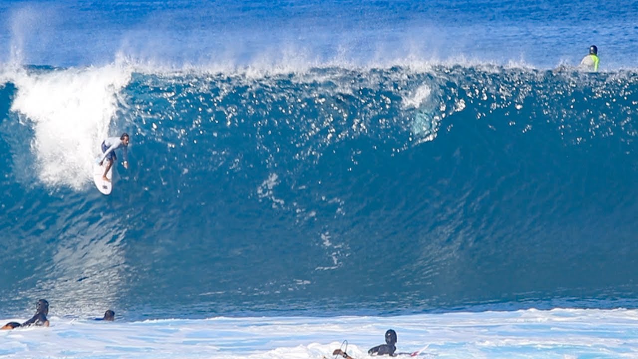 Pipeline Off The Wall Firing JOB, B.Mamiya, B.Kemper, K.Rothman | Surfing Hawaii