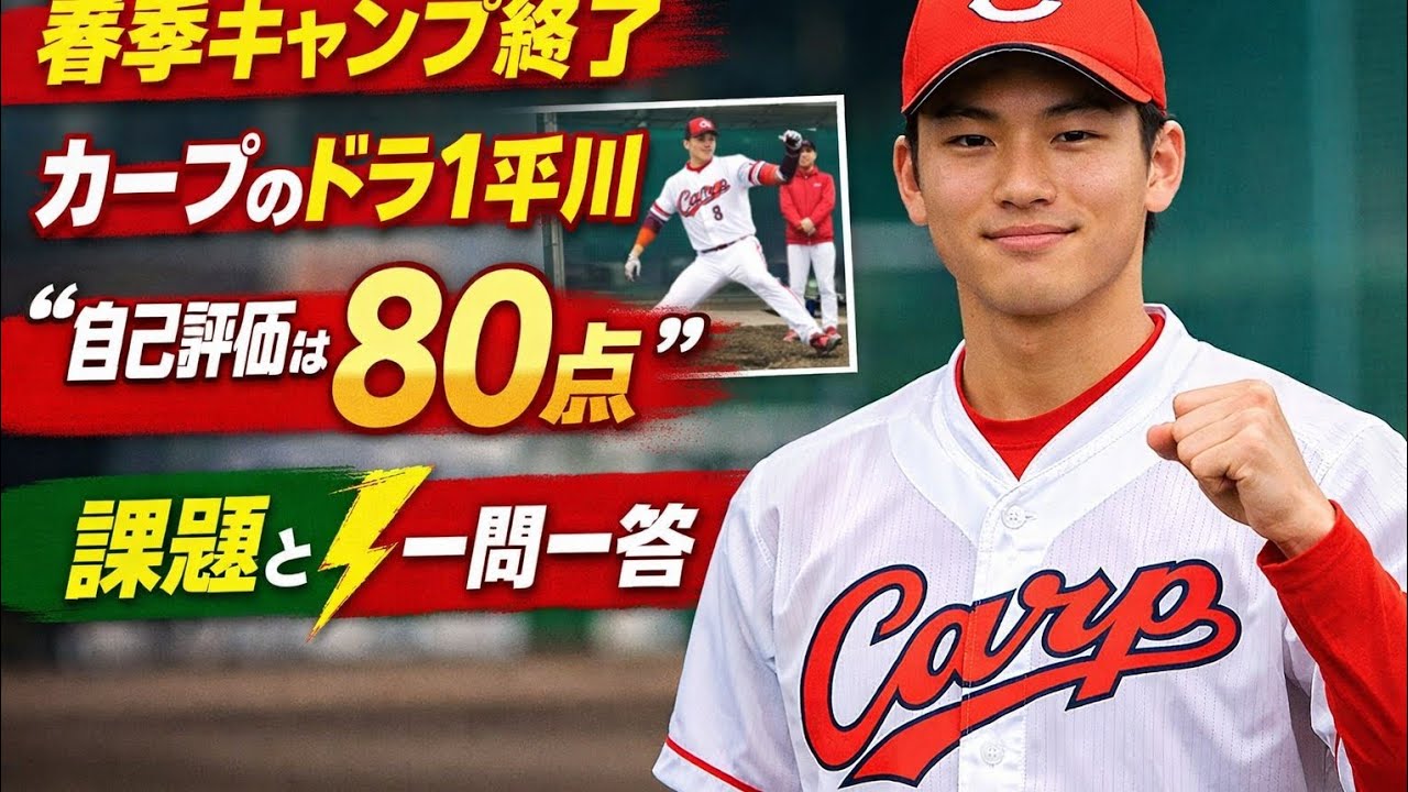 春季キャンプ終了　カープのドラ1平川“自己評価は80点”　指揮官絶賛のなかで見えた課題と収穫　一問一答