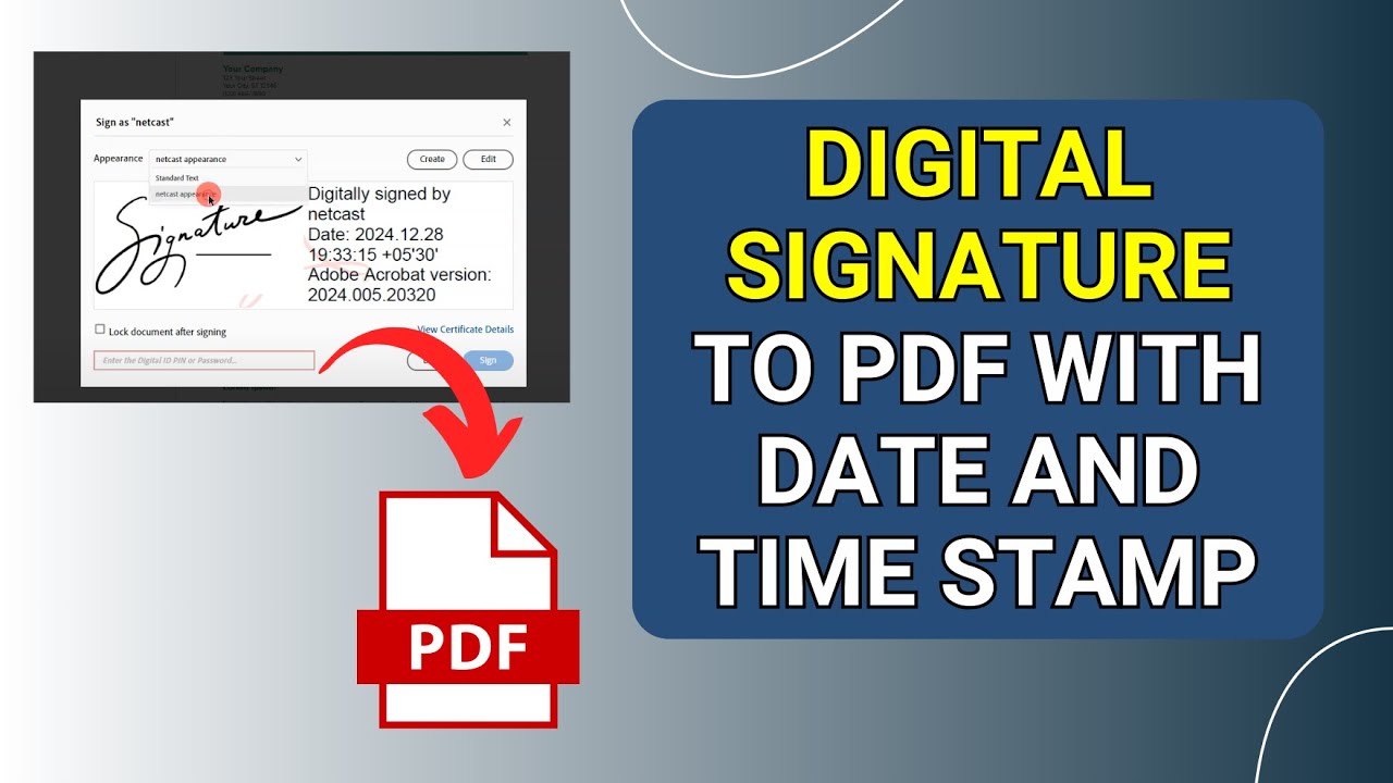How to Add Digital Signature to PDF With Date and Time Stamp in Adobe Acrobat Dc