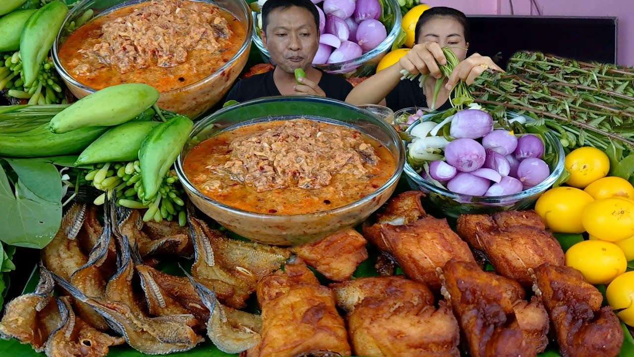 เเซ่บบ้านๆป่นปลาทูปลาช่อนนาแดดเดียวส้มผักแกล้มผักบ้านๆจ้า|18 พฤศจิกายน 2025