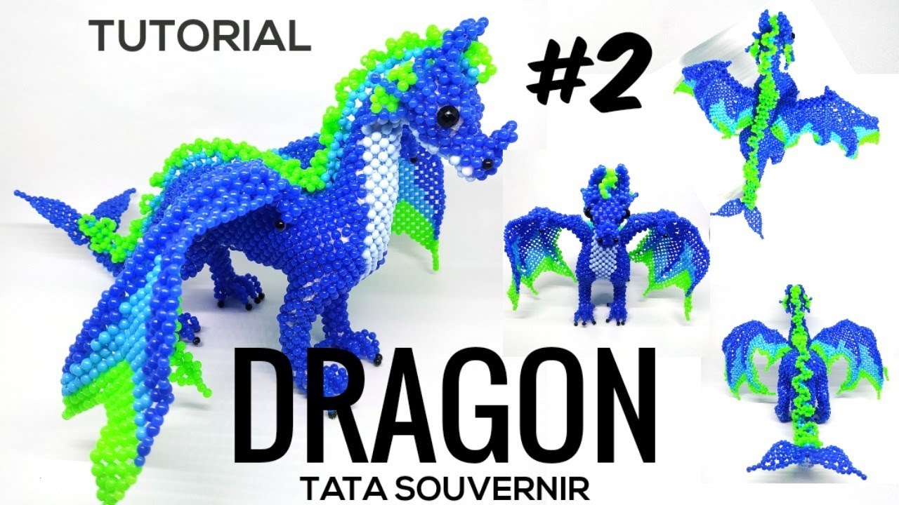 (Pro Member)Tutorial How to Beads Water Dragon Part 2/DIY Beads /Kerajinan Manik Manik