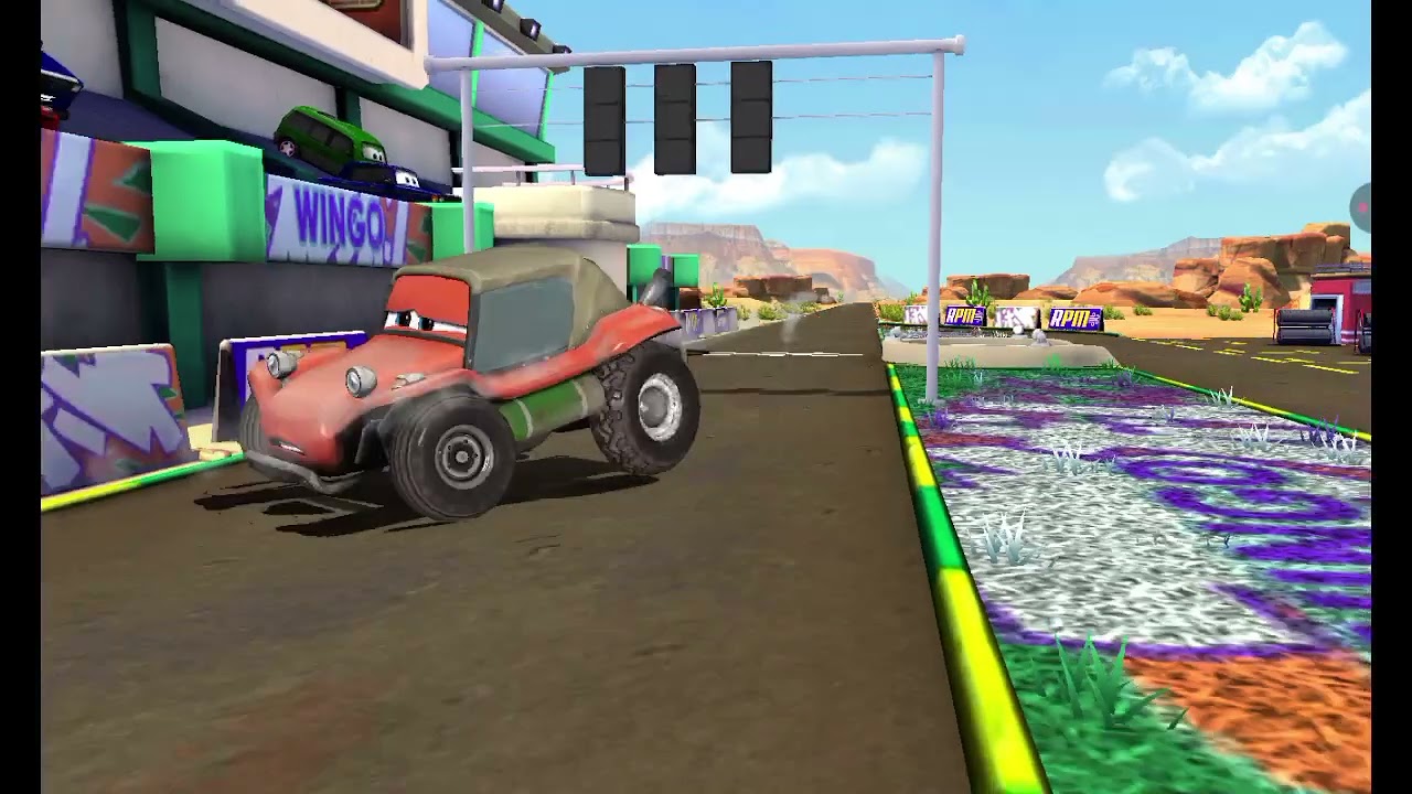 Cars Fast As Lightning Sandy Dunes Vs Flo Extreme Racing Impossible