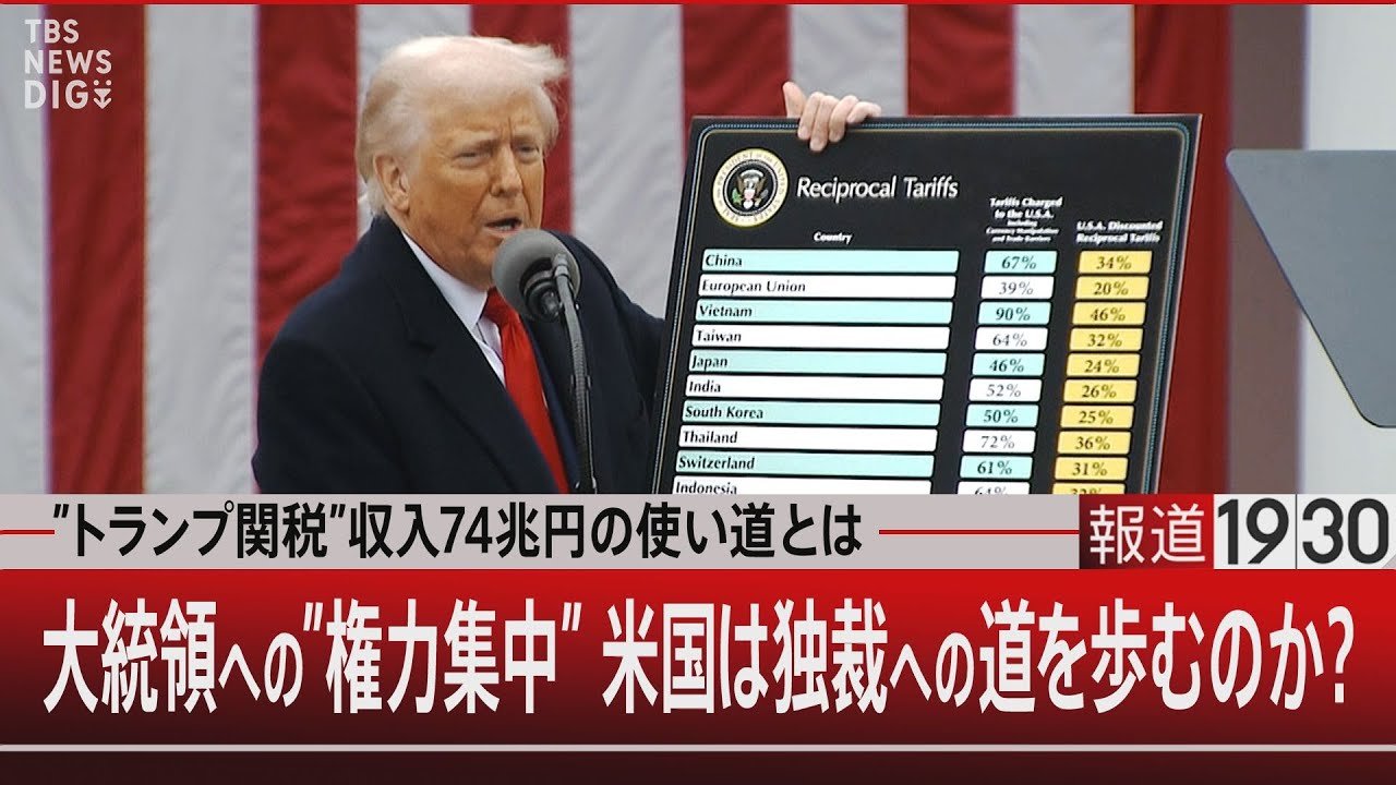 トランプ関税”収入74兆円の使い道とは／大統領への”権力集中” 米国は独裁への道を歩むのか？【9月4日(木) #報道1930】