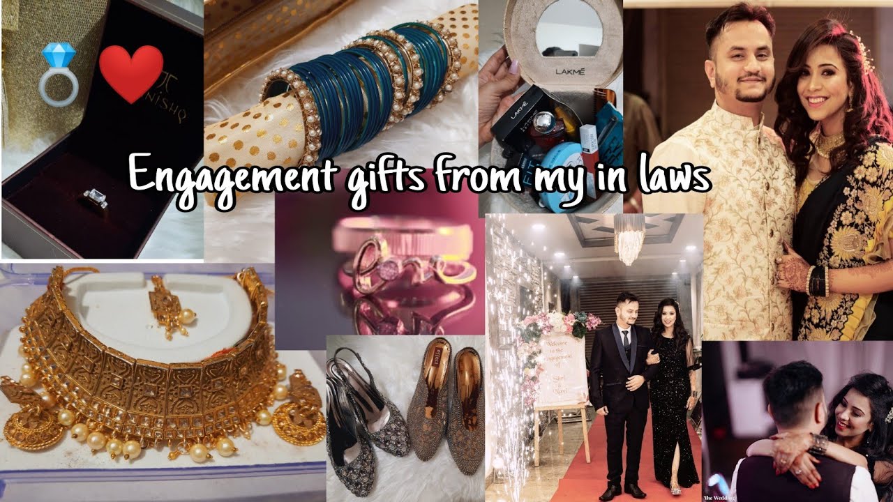 what I got from My In-law's for Engagement | Engagement Ring, Makeup, Saree ❤️💍