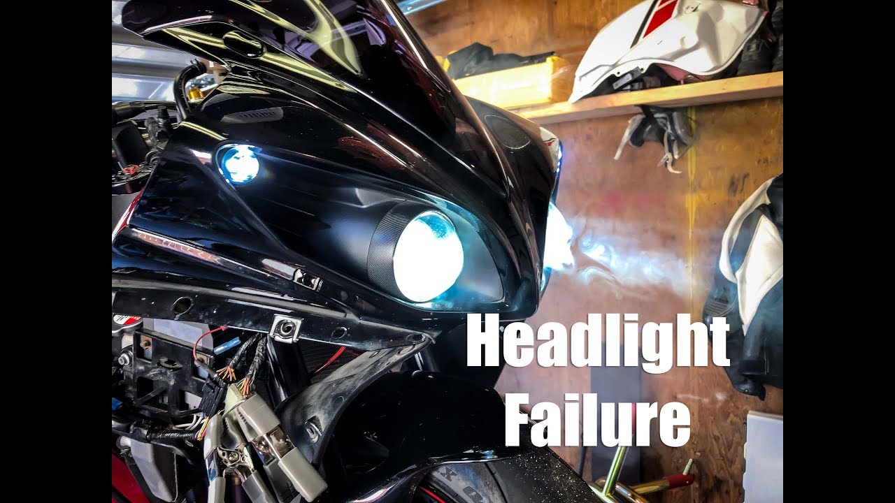 09 R1 Headlight Failure FIXED! -Burnt Wiring