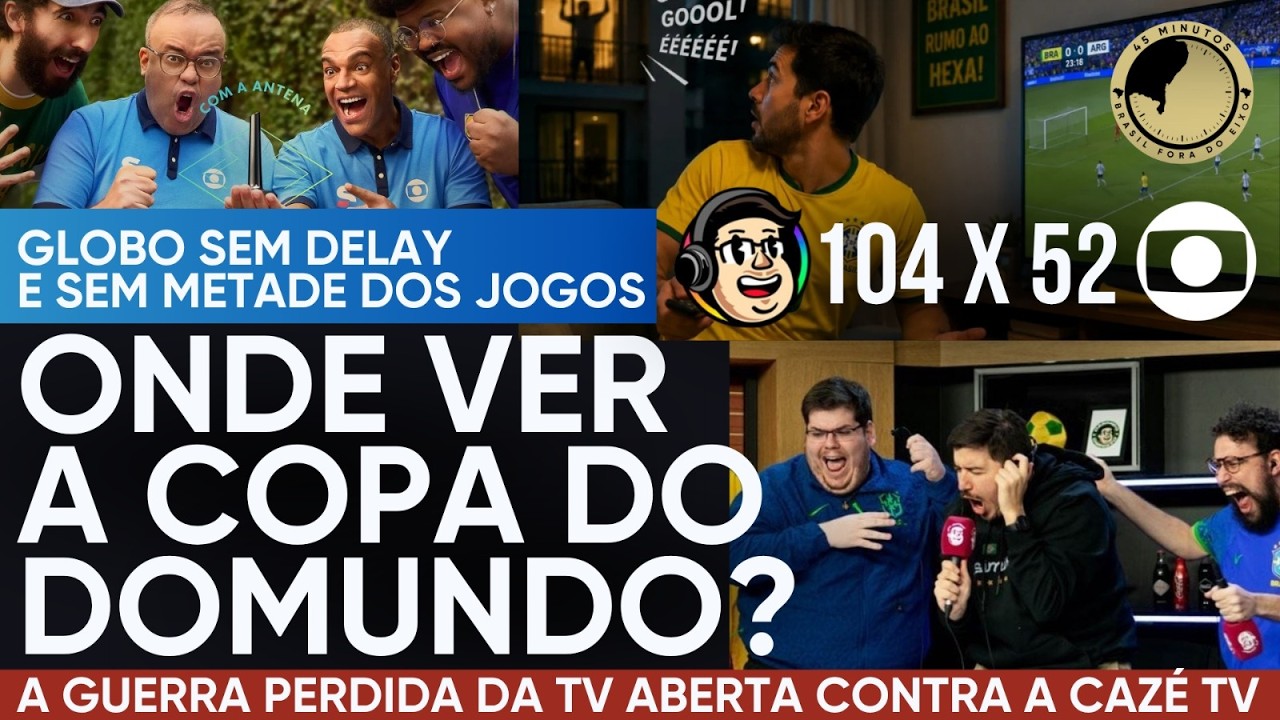 REVOLU&Ccedil;&Atilde;O! CAZ&Eacute; TV &Eacute; O &Uacute;NICO COM 100%  DA COPA. MAS E O DELAY? VEJA ONDE CADA JOGO VAI PASSAR