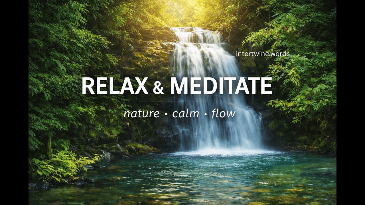 Peaceful Waterfall Sounds & Relaxing Nature Music | Meditation, Calm Mind & Healing