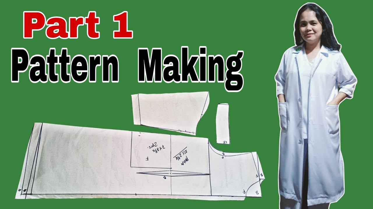 HOW TO MAKE A LAB COAT/LAB GOWN /PATTERN,CUTTING AND SEWING STEP BY STEP TUTORIAL
