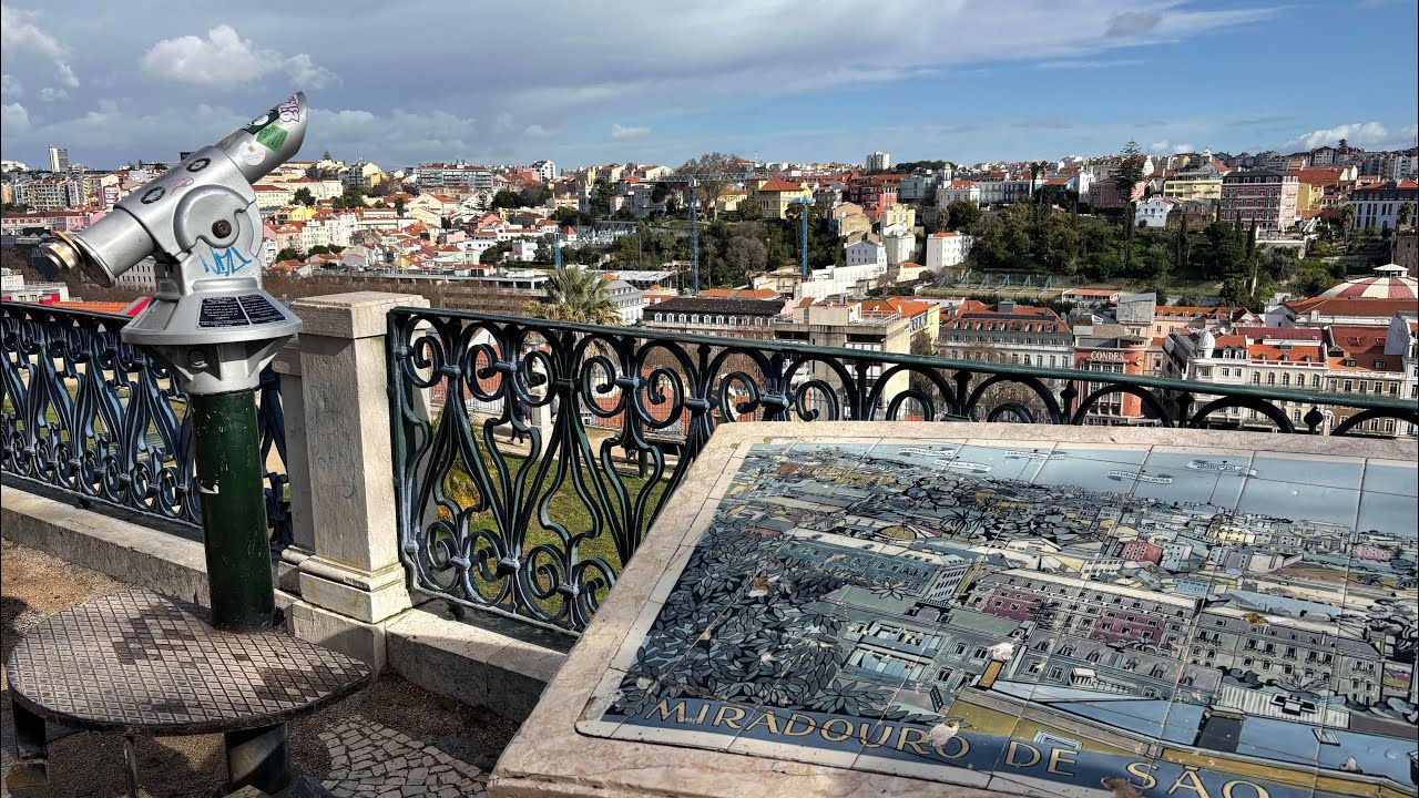 葡萄牙 155 里斯本 - 行上半山觀景台 Portugal Lisbon Walking uphill to a scenic spot｜ R.Barros Queirós｜Largo do Re…