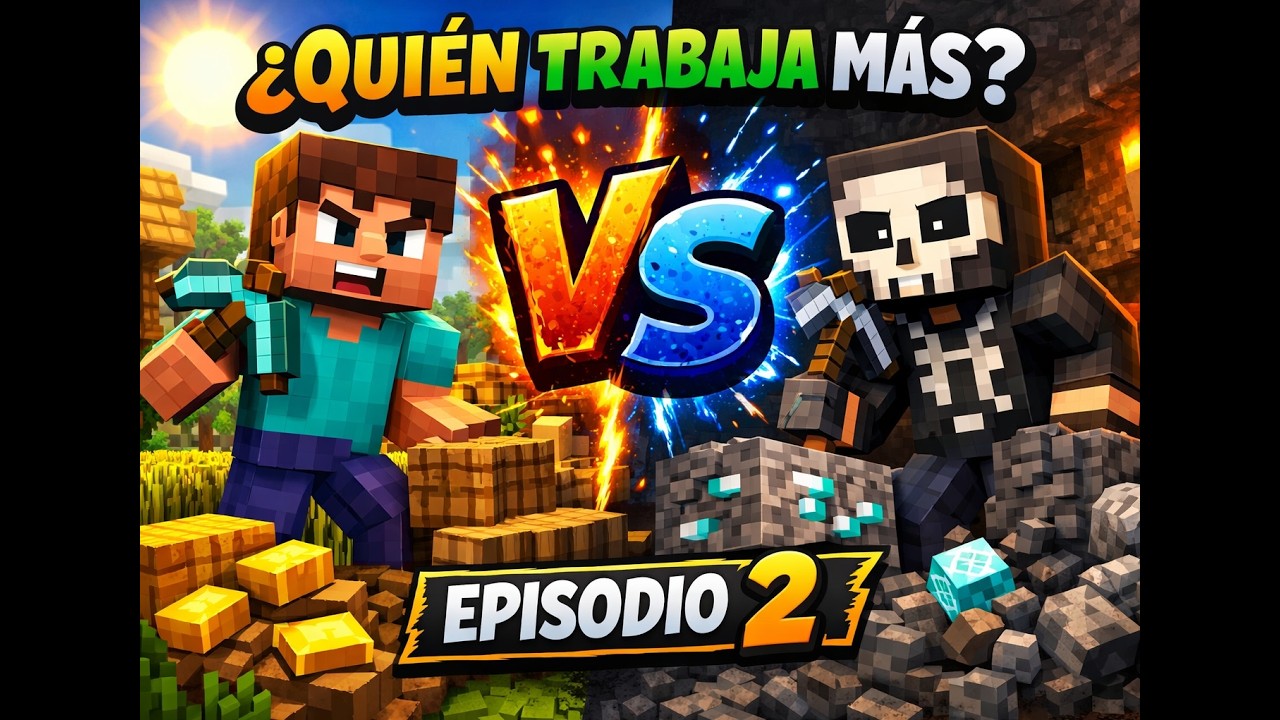 MINECRAFT QUIEN TRABAJA MAS EPISODIO 2