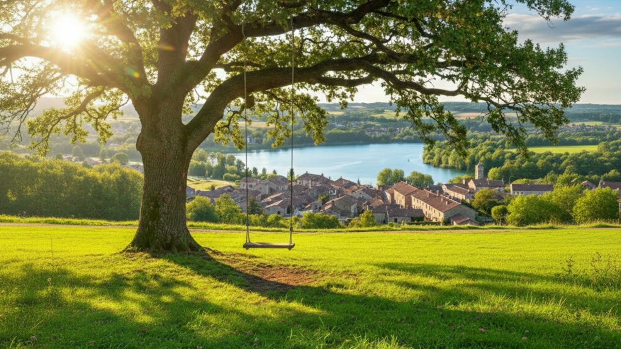 Quiet Summer Day On A Hill | Summer Vibe Nature Sound for Sleep, Relax, Meditation and Study