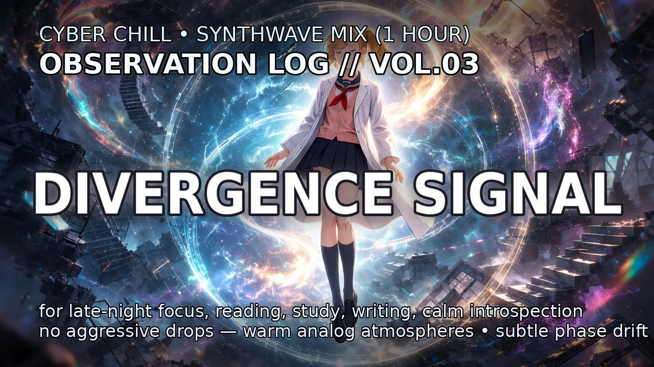 Cyber Chill Synthwave Mix (1 Hour) — DIVERGENCE SIGNAL // OBSERVATION LOG VOL.03
