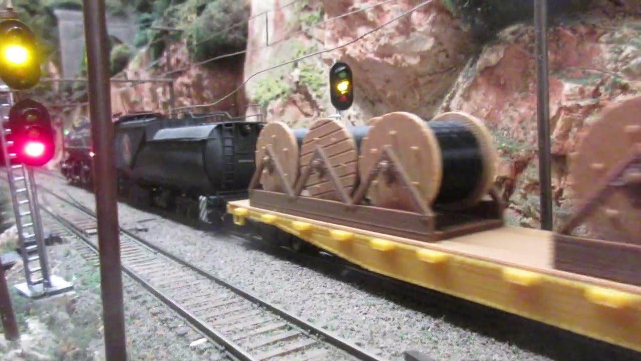 Great Northern Railway: GN N-3 'glacier green' 2-8-8-0 16 car freight at Marias pass