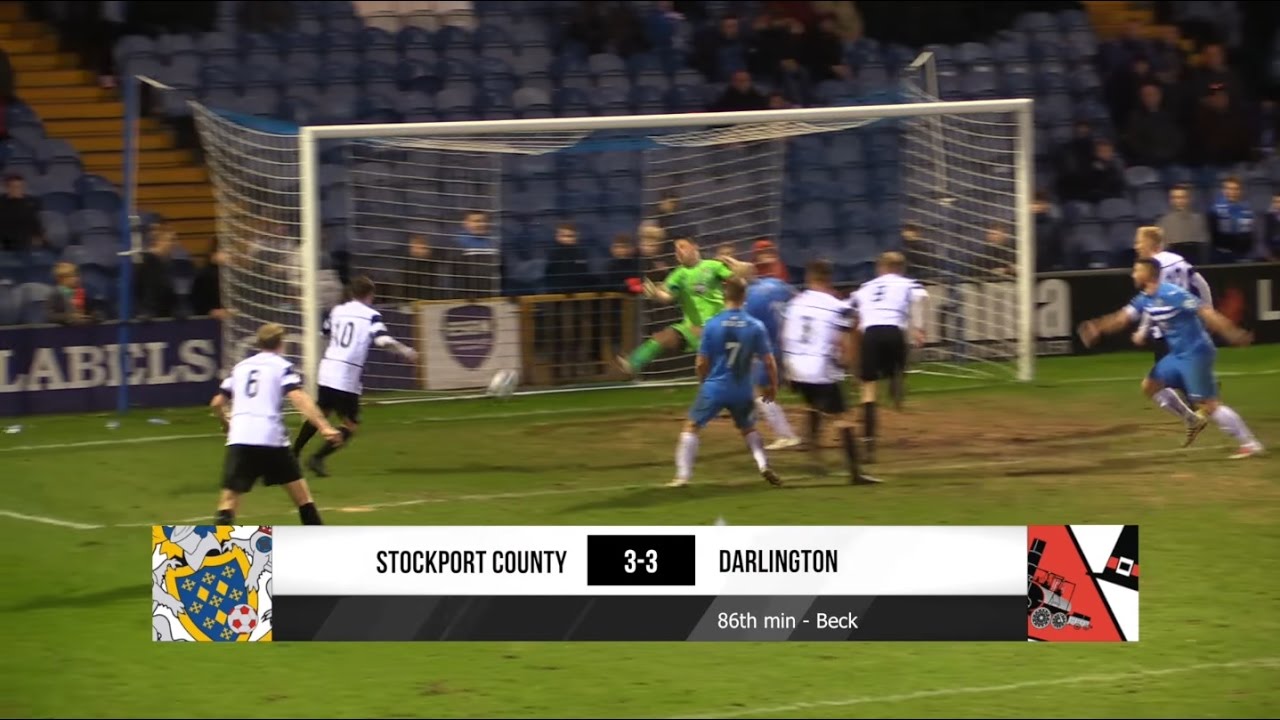 Stockport County 3-3 Darlington - Vanarama National League North -2016/17