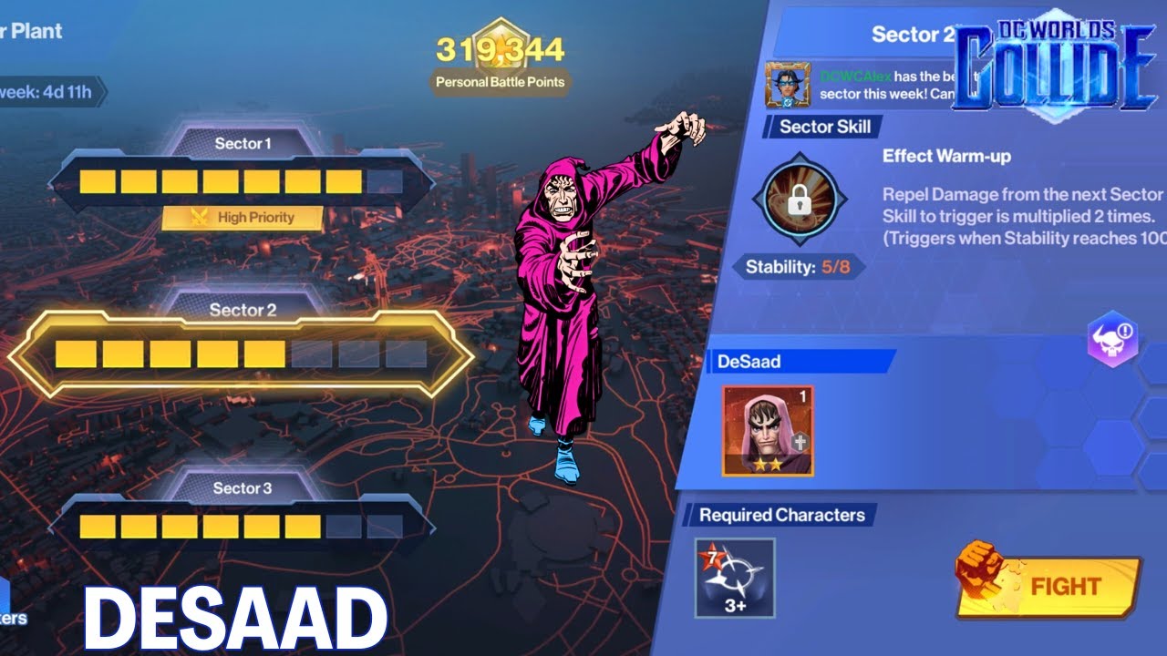 League Challenge 2 DeSaad Guide - DC Worlds Collide
