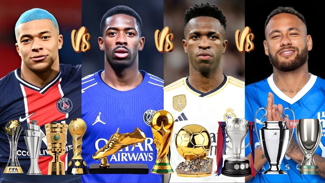 Mbappé vs Dembélé vs Vinícius vs Neymar 🏆 All Trophies & Awards Comparison