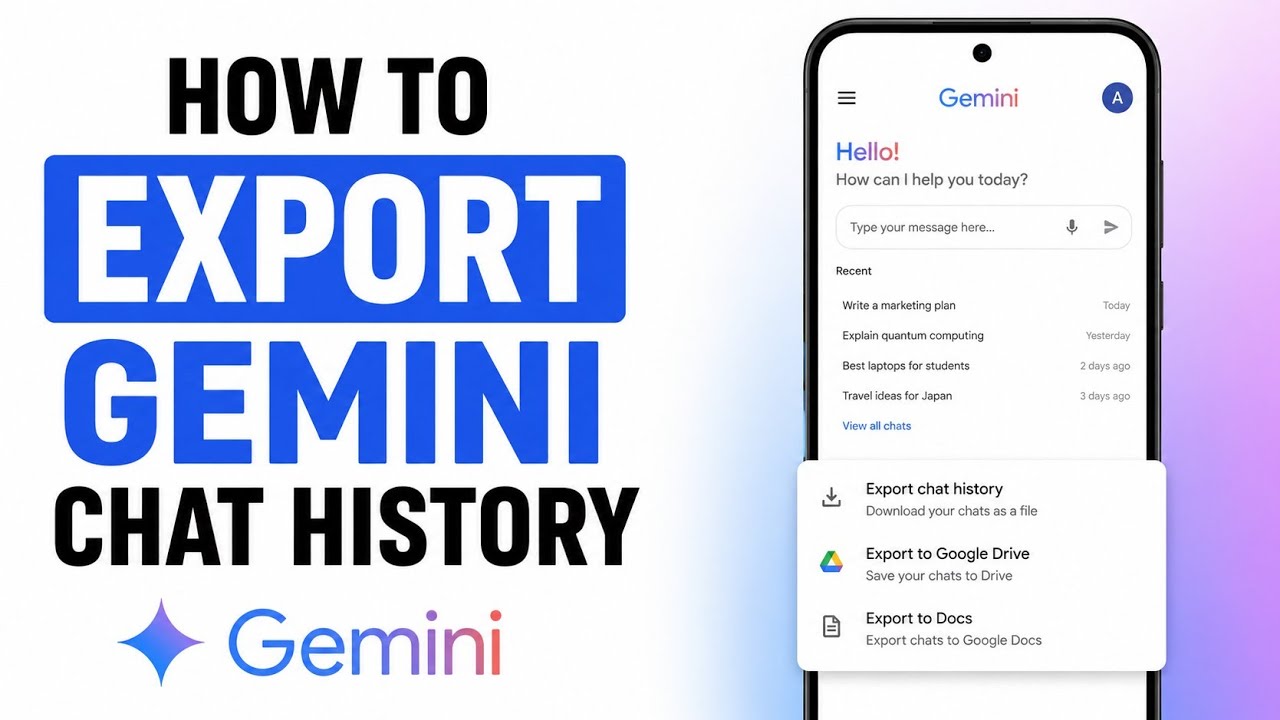 Как экспортировать историю чатов Gemini [Полное руководство 2026]