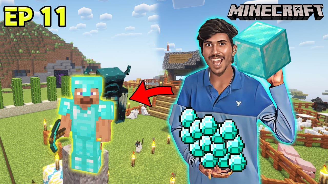 Warden !! 🤯 Entered Ancient City while Diamond Hunting | Full Armor Upgrade- Ak's Minecraft Part 11