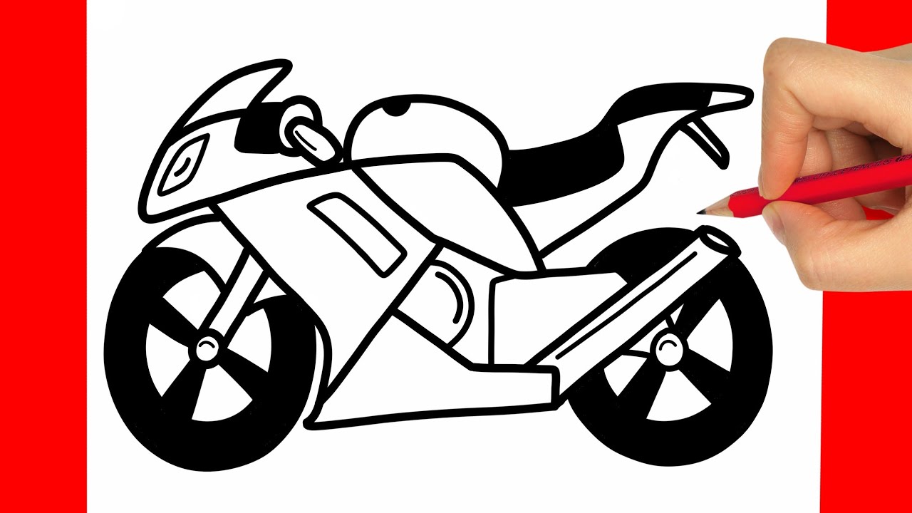 CÓMO DIBUJAR UNA MOTO