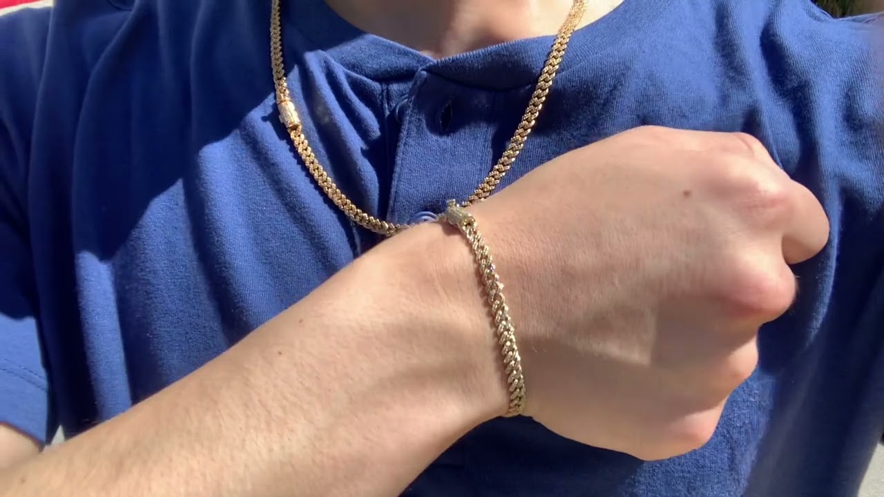 My Daily Setup: 22 inch 5mm Diamond Miami Cuban link chain + Matching 5mm Bracelet & Diamond Watch