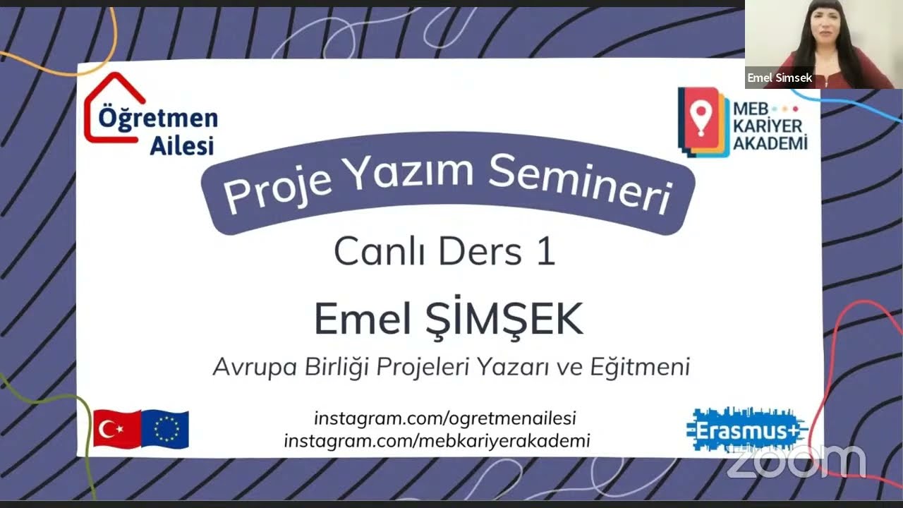 Öğretmen Ailesi A'dan Z'ye Avrupa Birliği Projeleri ERASMUS+ Ders-1