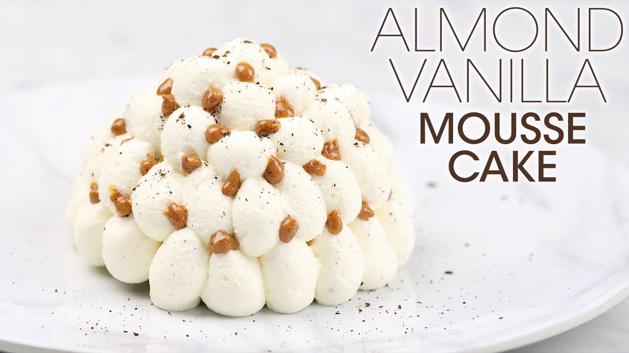 Almond Vanilla Mousse Cake with Sponge Cake, Vanilla Mousse & Almond Praline | How To Cuisine