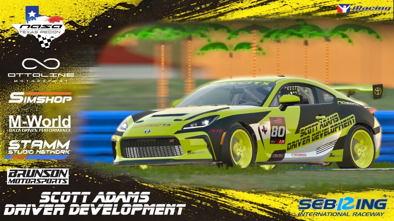 NASA Texas | Scott Adams Driver Development | GR86 @ Sebring | iRacing | R7 S2