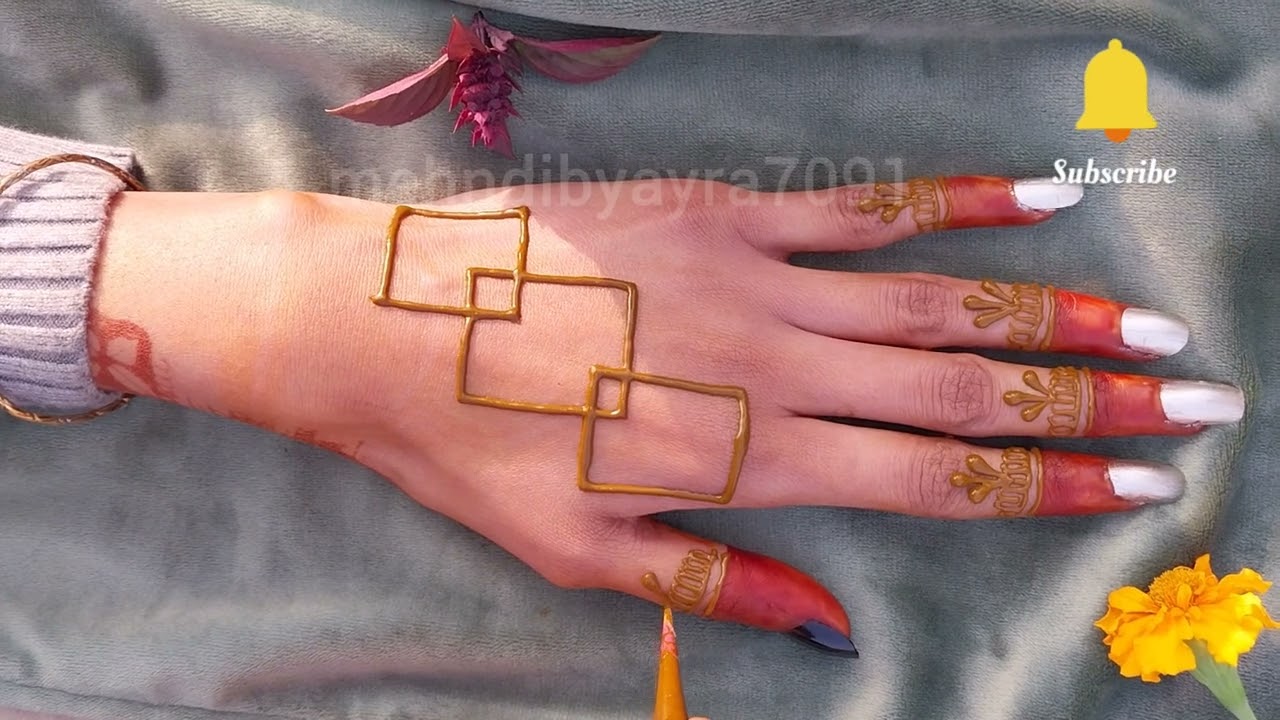 Box mehndi design||Chokor mehndi design ||very easy back hand mehndi design||बहुत आसान मेहंदी डिजाइन