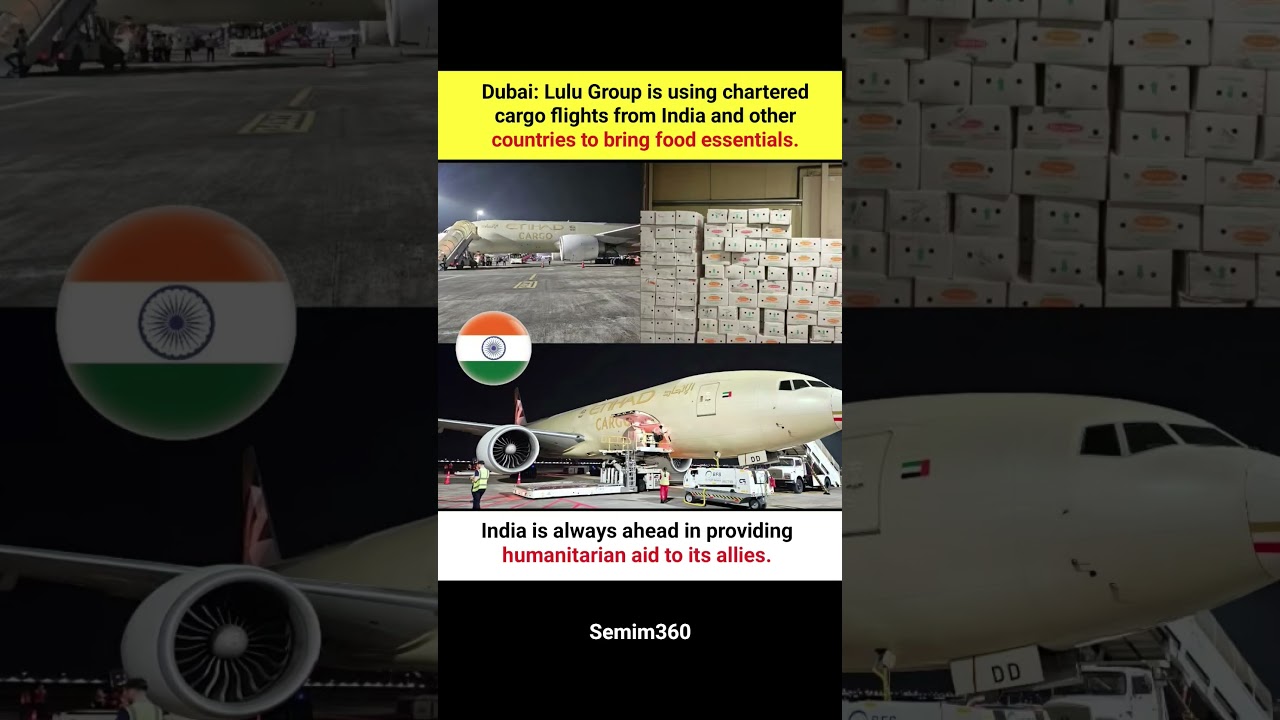 Dubai: Lulu Group Brings Food Essentials via Chartered Cargo Flights ✈️📦 #trending #ytshorts