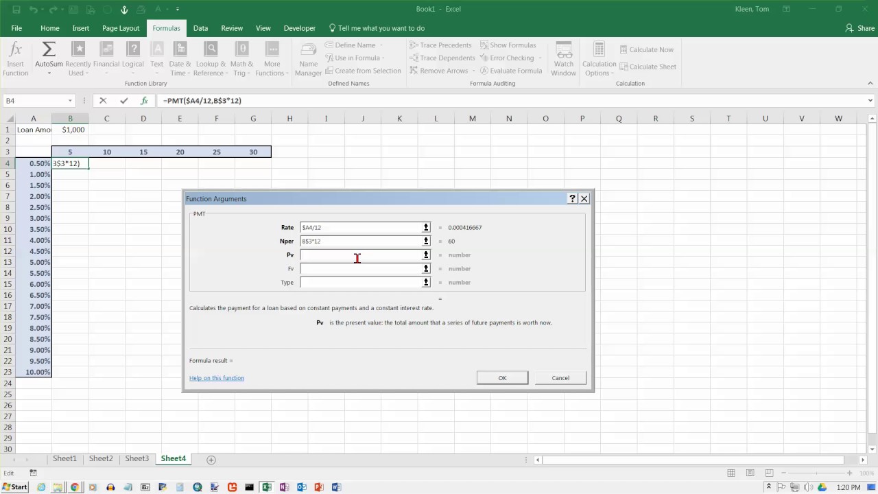 Excel 2016 Formulas: Mixed and Absolute Cell References