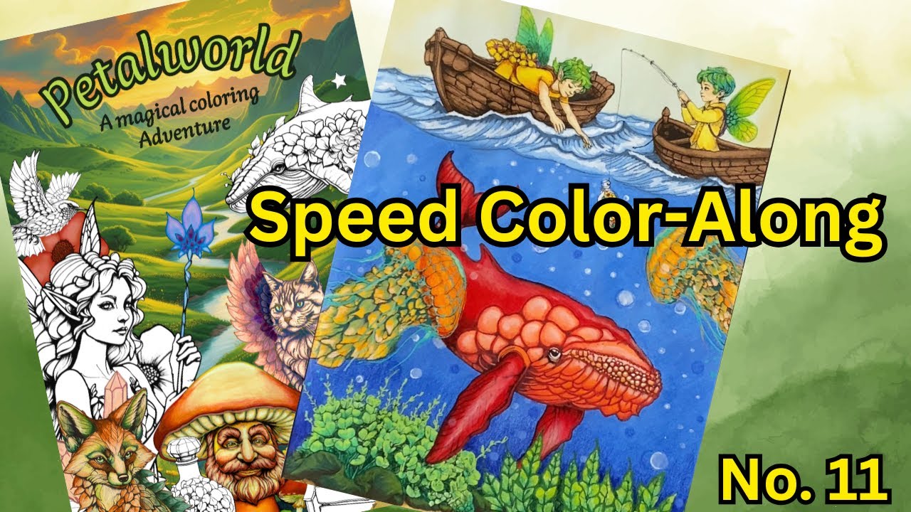 Speed Color Along No.11 Message in a Bottle  I  Petalworld Coloring Book by Mokimaa I Adult Coloring