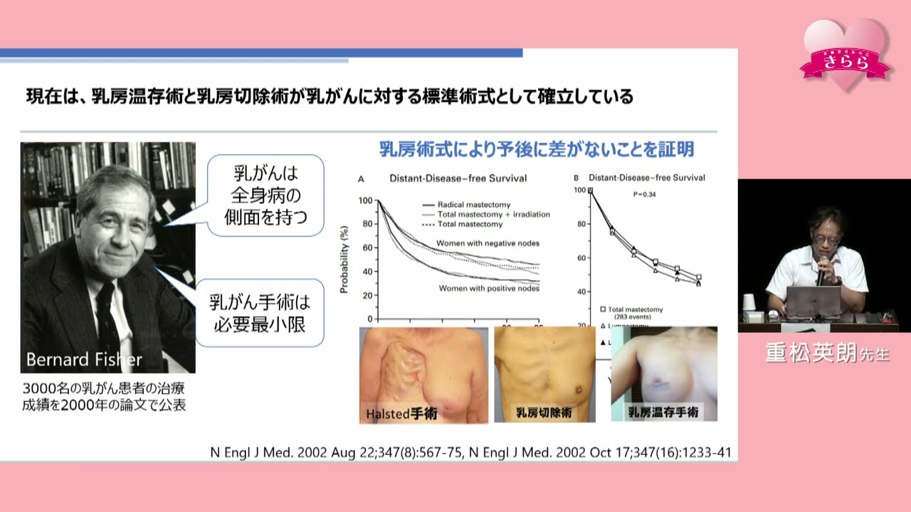 第26回きらら乳がんフォーラム　第一部 初期治療(周術期治療)　講演①「乳がん治療の根本原理とサブタイプ診断」講師：重松英朗先生（広島大学病院　乳腺外科講師）