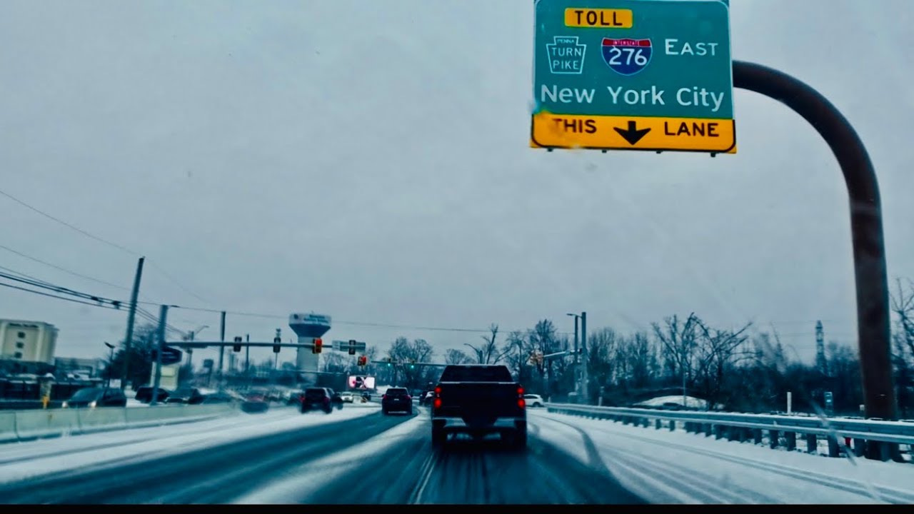 Winter Road Ambience (No Talking) #travel #winter #snowdrive #roadtrip #viralvideo 