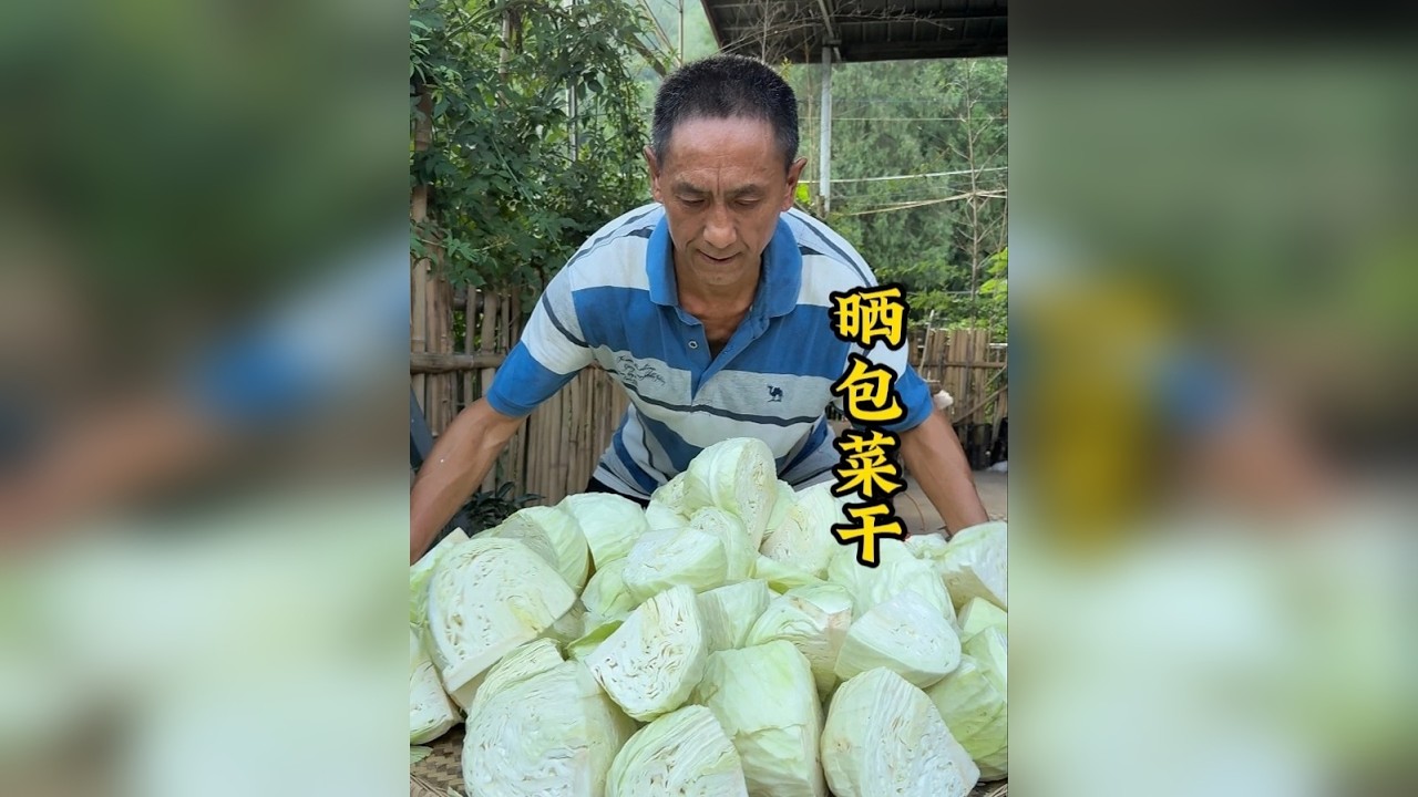 60斤包菜才晒出来一坛子的菜干，做法虽然繁琐，却满载着对远嫁女儿的父爱。