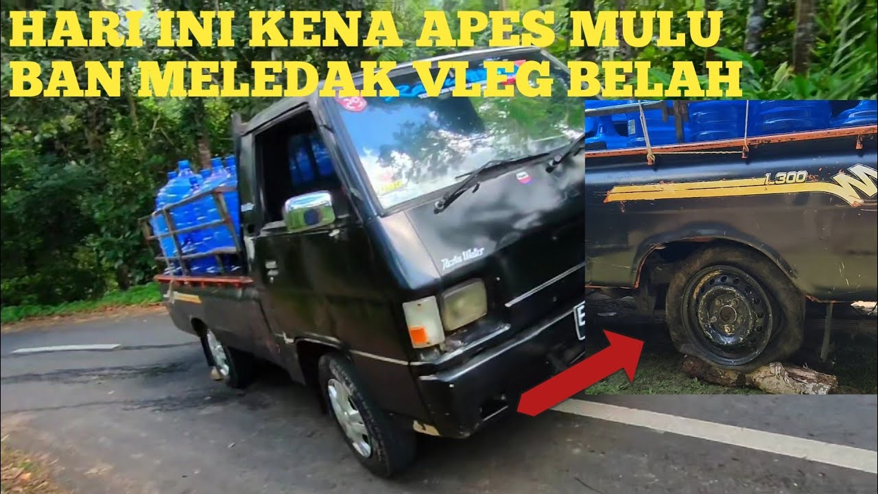 MENYEDIHKAN BANYAK COBAAN ‼️MUATAN GALON VELG L300 RETAK BAN MELETUS😭