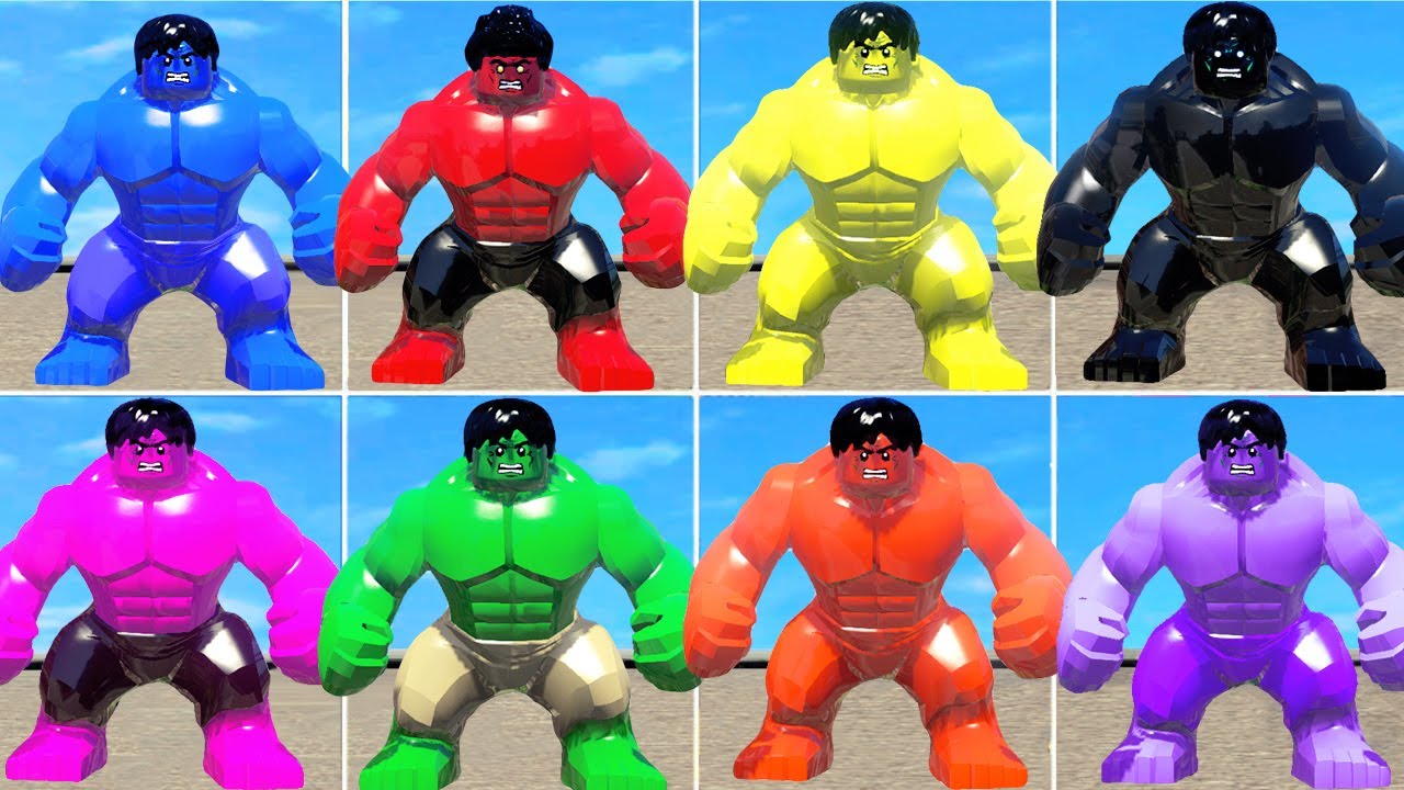 All Hulk COLORS in LEGO VideoGames 2