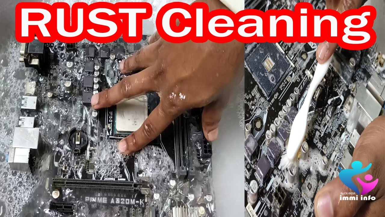 How to clean rusted motherboard easy way