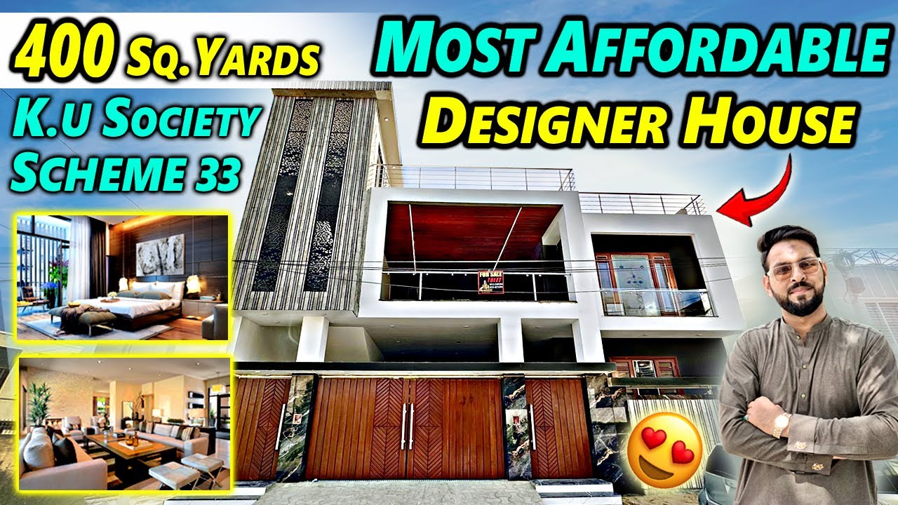 400 Sq Yard House For Sale In Karachi | 400 Sq Yard House Design | KU Society Scheme 33 Luxury House